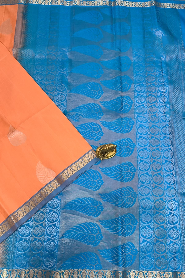 Soft Silk Saree In Peach