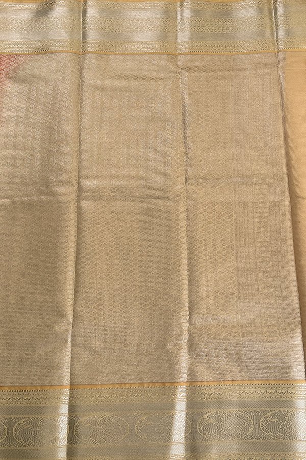 semi silk saree pallu