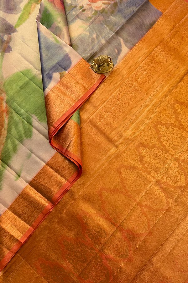 fusion kanchi silk saree