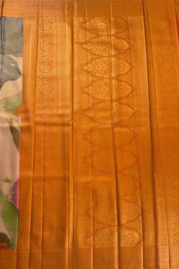 fusion kanchi silk saree pallu