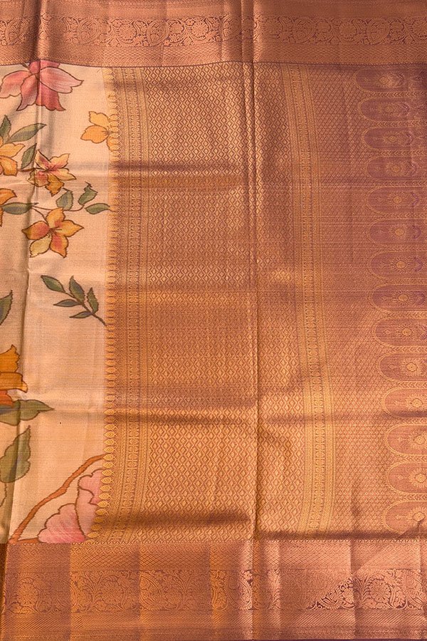 fusion kanchi silk saree pallu
