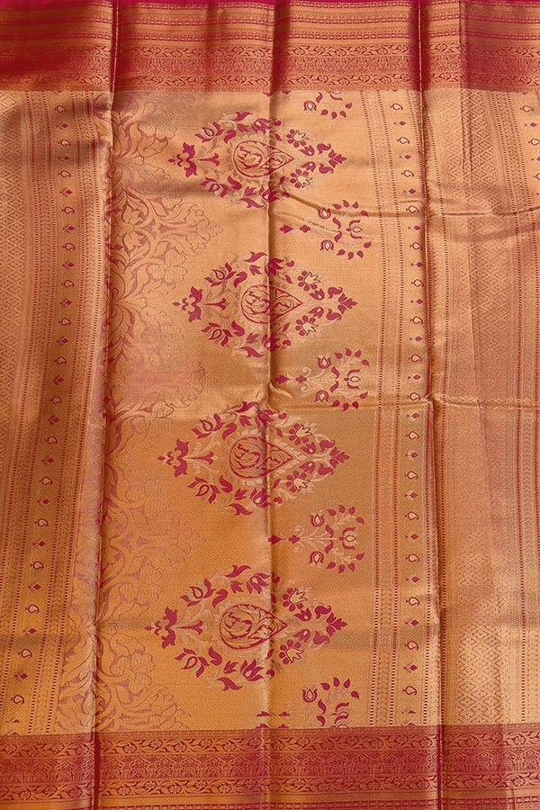 tissue kanchi silk saree pallu