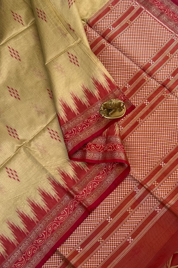 semi tussar saree