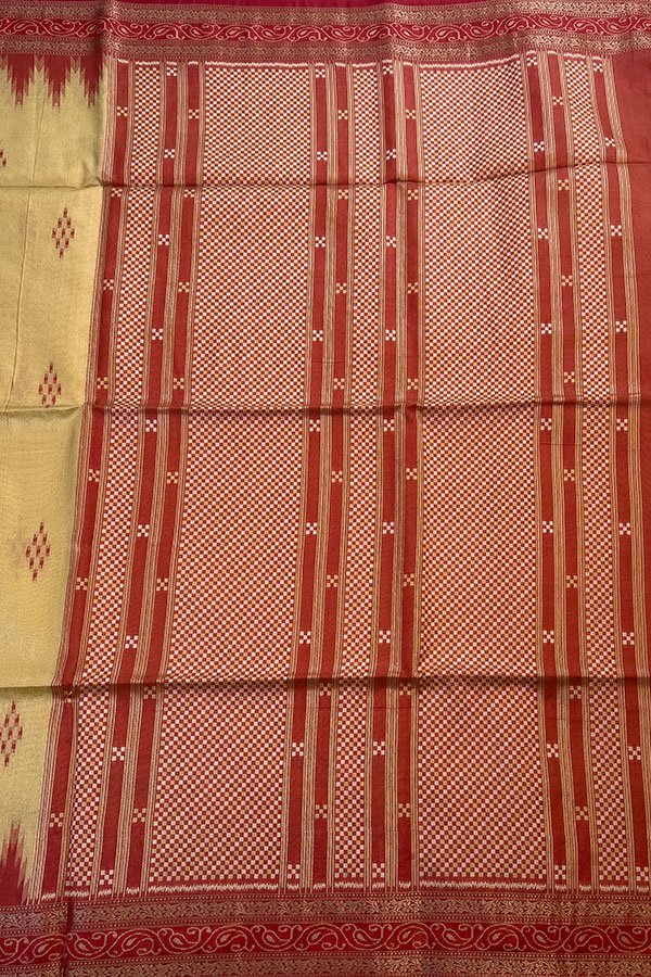 semi tussar saree pallu