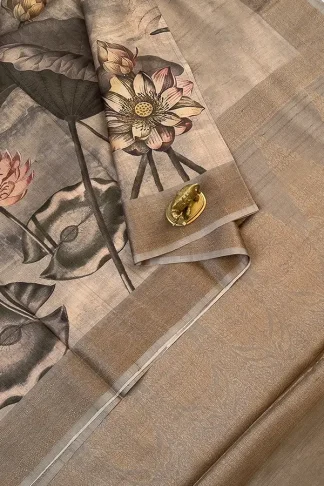 Pure tussar silk saree