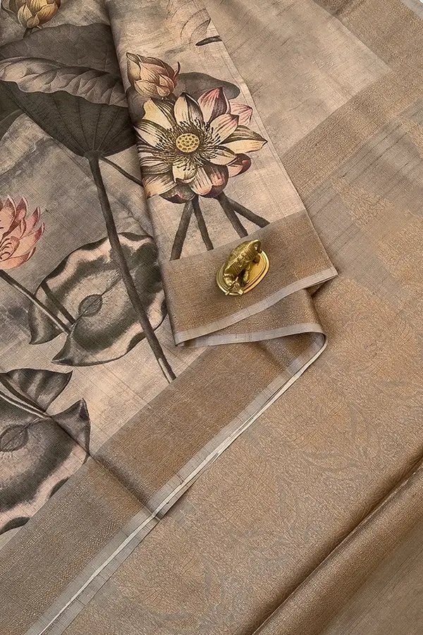 Pure tussar silk saree