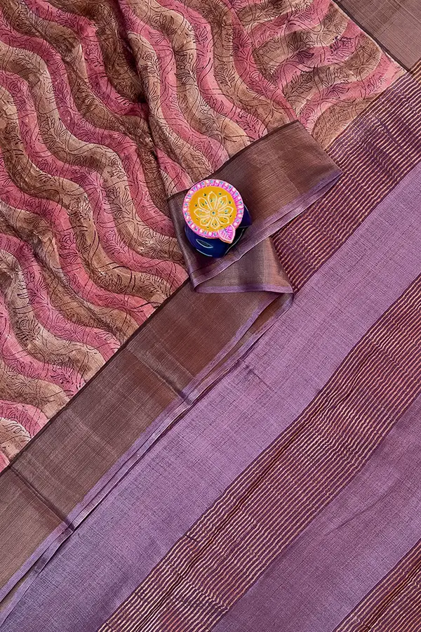 Pure tussar silk saree