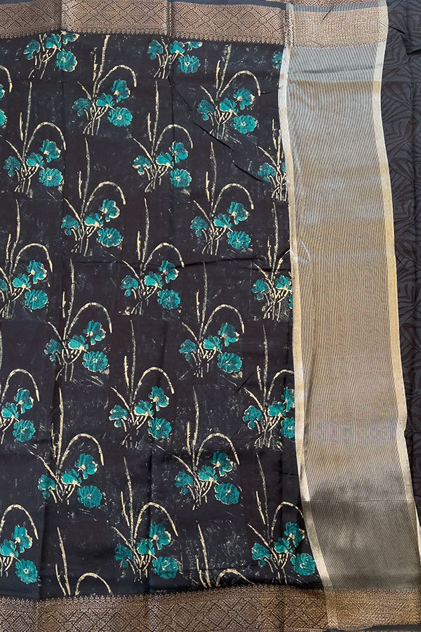 chanderi silk cotton saree pallu