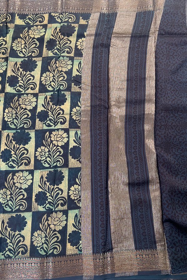 Chanderi silk cotton saree pallu