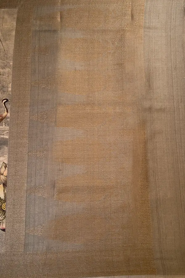 Pure tussar silk saree pallu