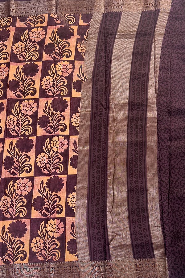 chanderi silk cotton saree pallu