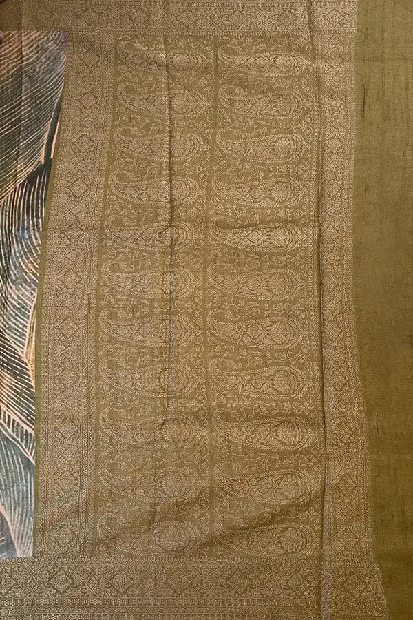 Pure tussar silk saree pallu