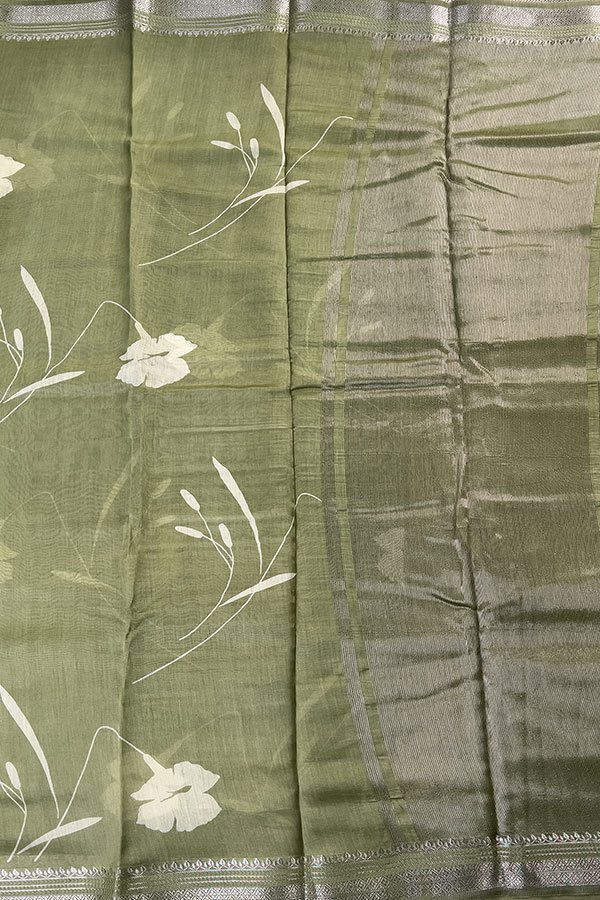 Chanderi silk cotton saree pallu
