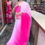 georgette-saree-pink