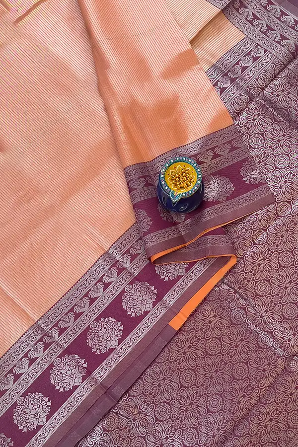 semi kanchi tissue saree