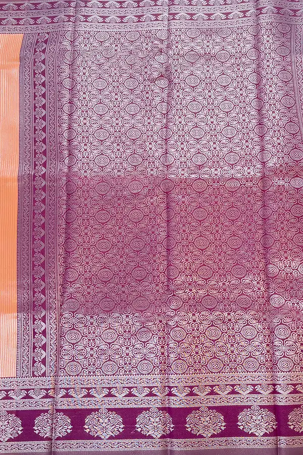 semi kanchi tissue saree pallu