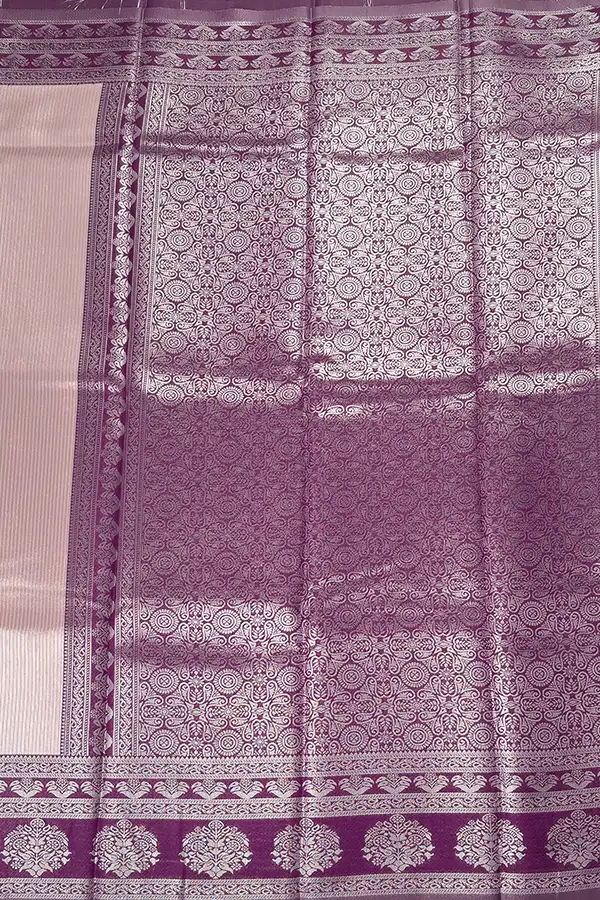 semi kanchi tissue saree pallu