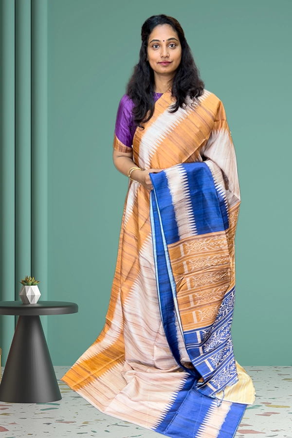 semi tussar saree