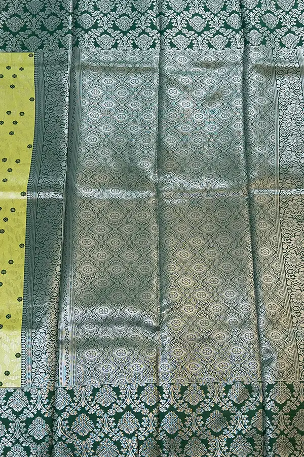 semi kanchi tissue saree pallu