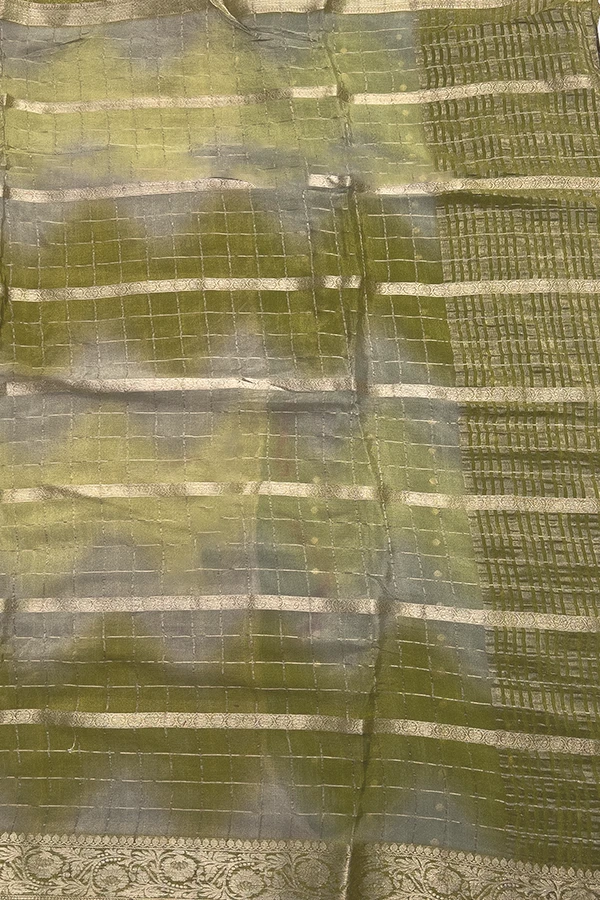 viscose georgette saree pallu