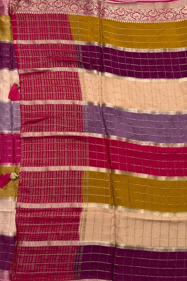 georgette saree pallu