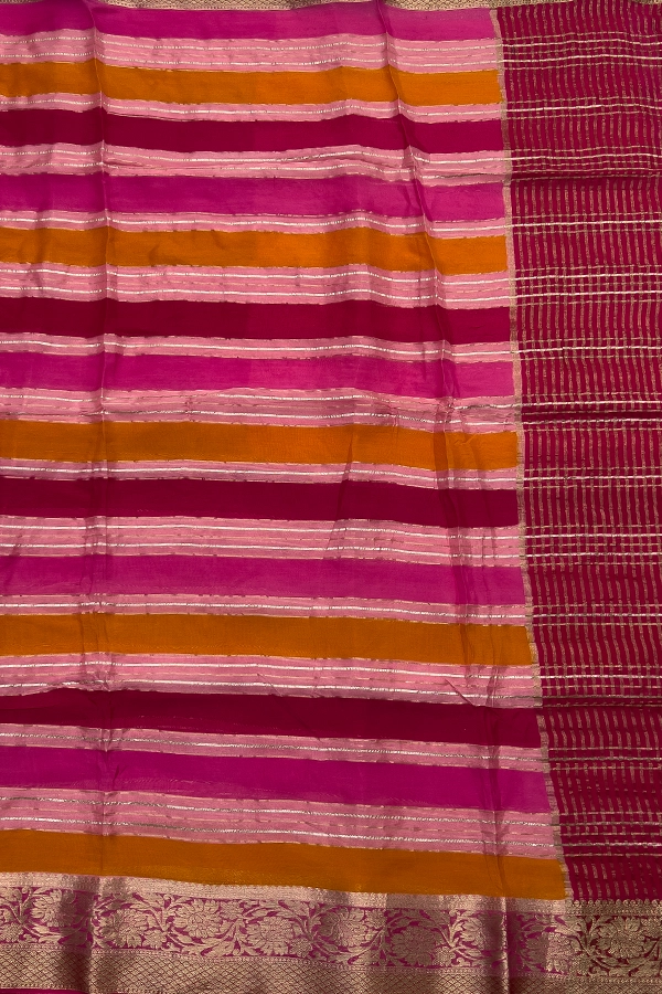 georgette saree pallu