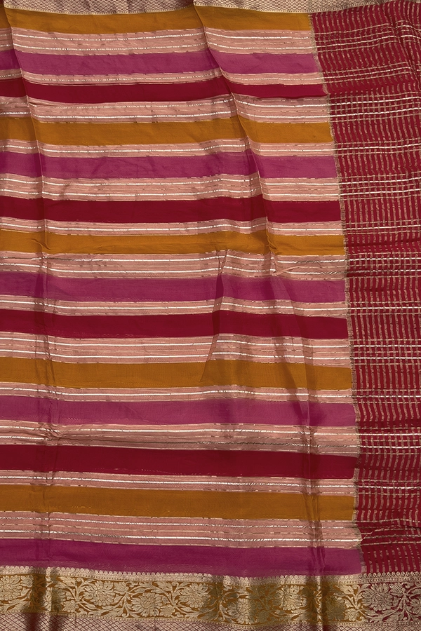 georgette saree pallu