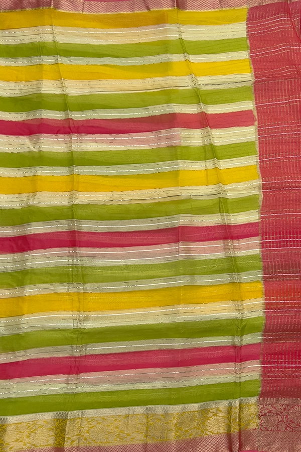 georgette saree pallu