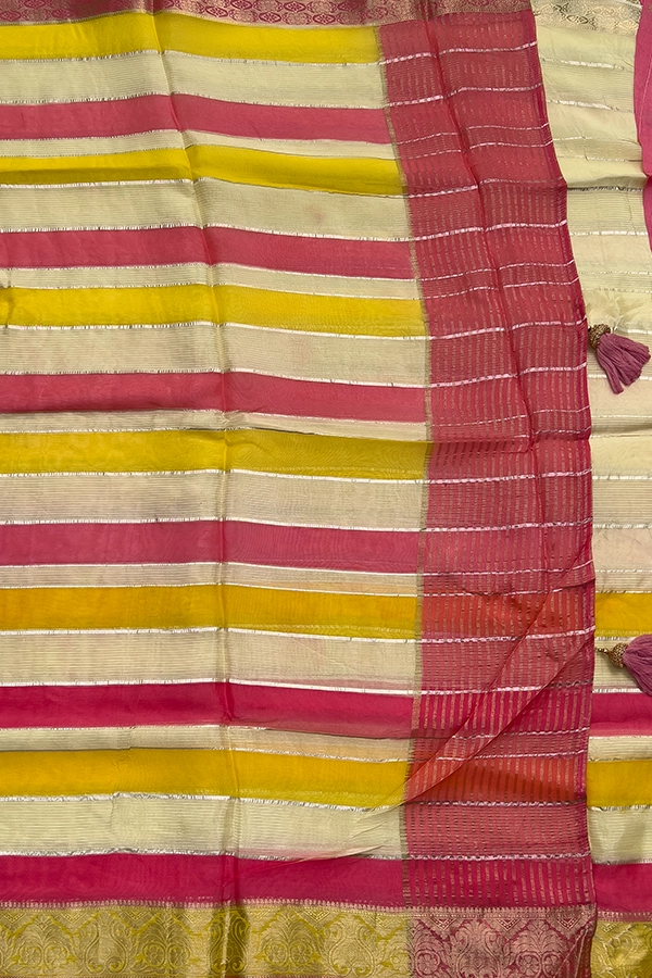 georgette saree pallu