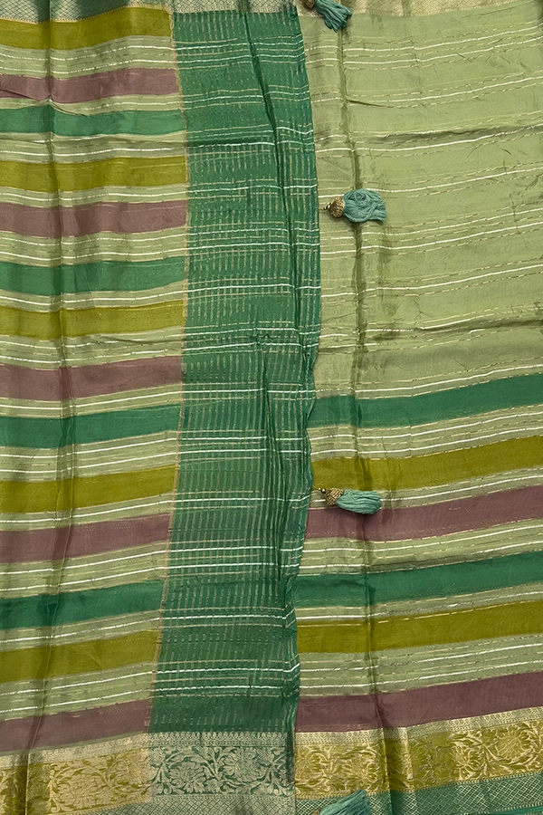 georgette saree pallu