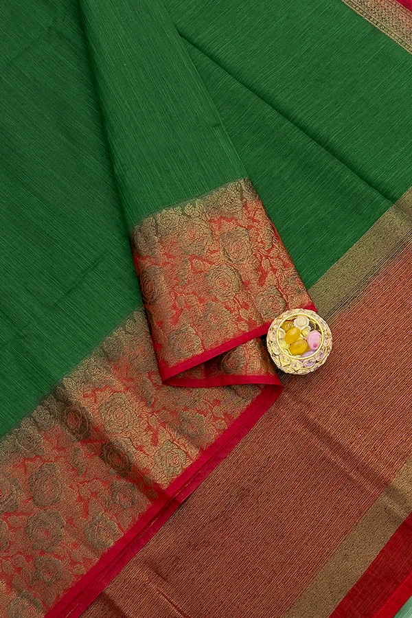 linen dupion saree
