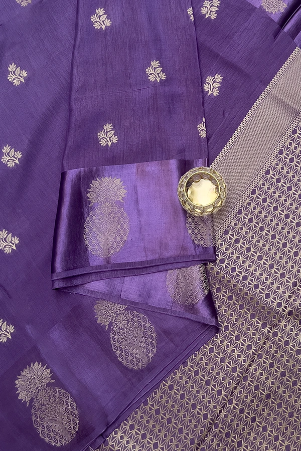 satin tussar saree