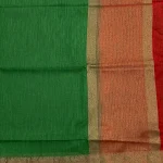 linen dupion saree pallu