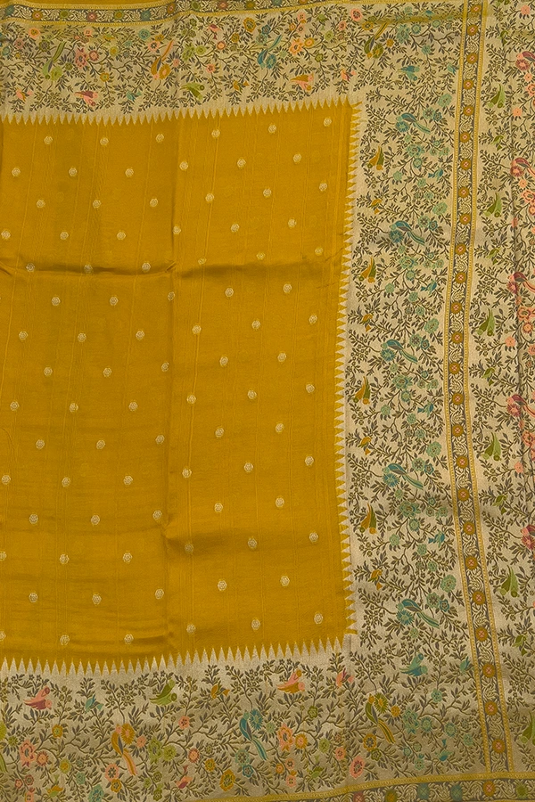 jute tussar silk saree pallu