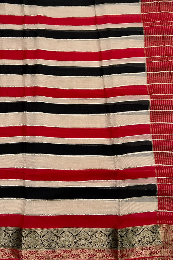 georgette saree pallu