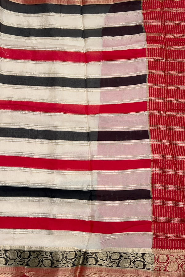 georgette saree pallu