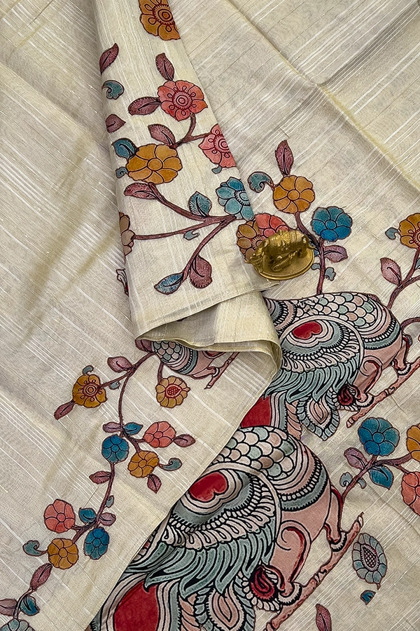 tissue tussar saree