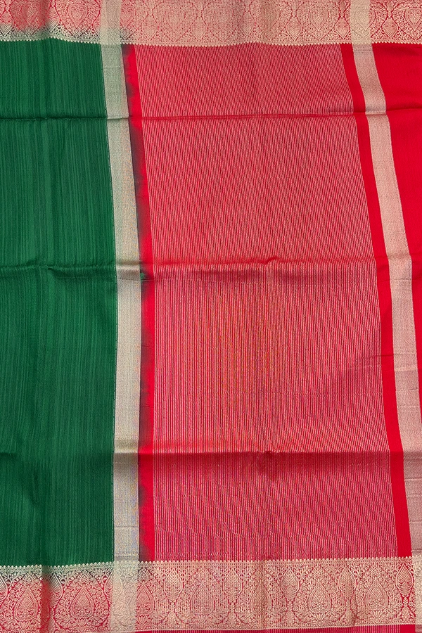 linen dupion saree pallu