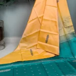 Banana Pith Saree in Mustard Yellow