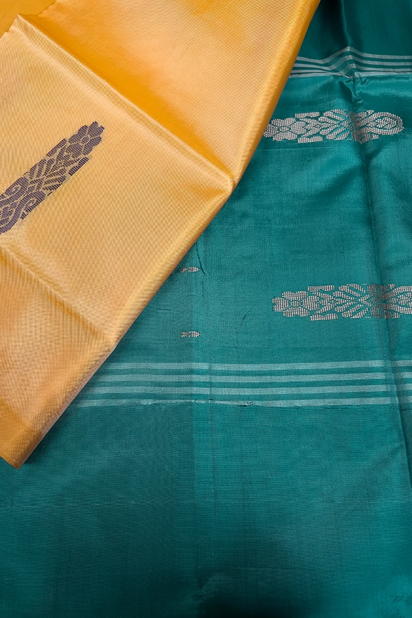 Banana Pith Saree in Mustard Yellow
