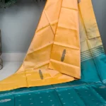 Banana Pith Saree in Mustard Yellow