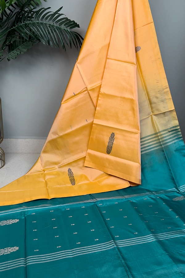 Banana Pith Saree in Mustard Yellow