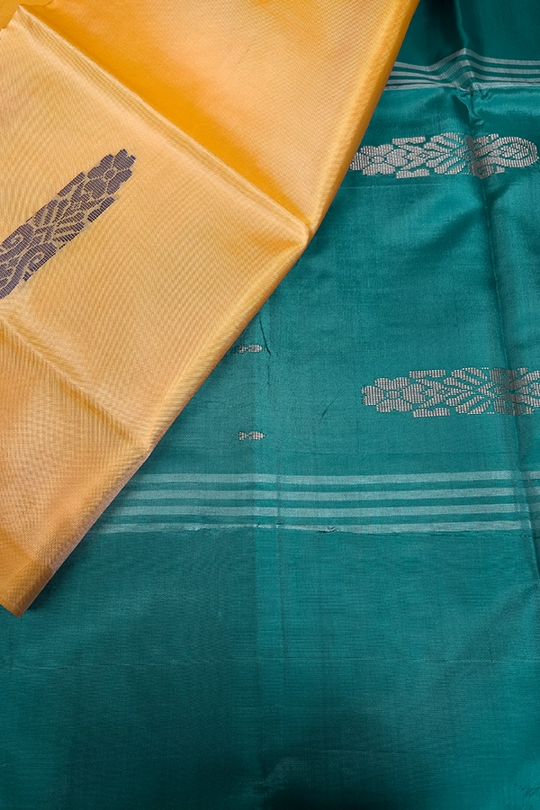 Banana Pith Saree in Mustard Yellow