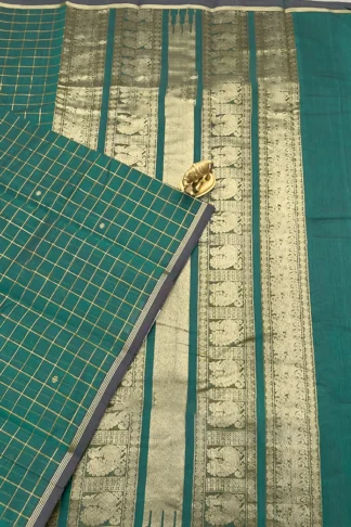 Handloom Checked Kanchi Cotton Saree