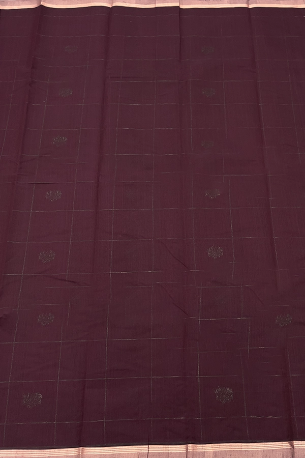 Checked Kanchi Cotton Saree