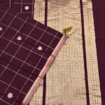 Checked Kanchi Cotton Saree