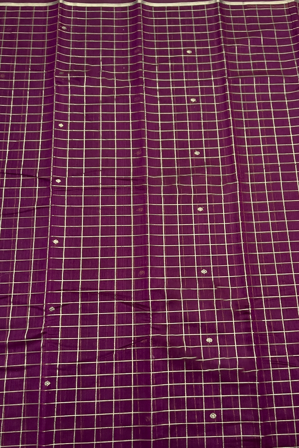 Handloom Checked Kanchi Cotton Saree