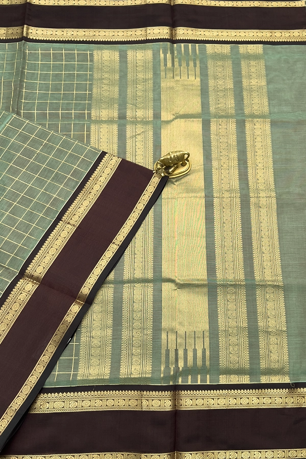 Checked Kanchi Pure Silk Cotton