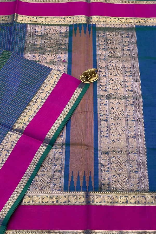 Checked Kanchi Pure Silk Cotton