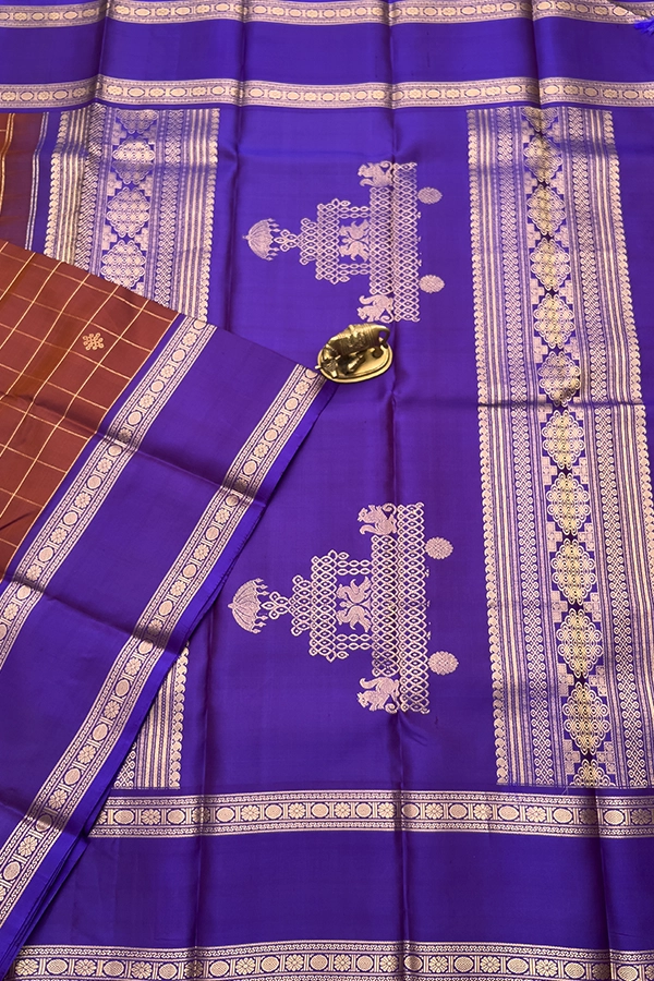 Chariot Pallu Kanchipuram Pure Silk Saree